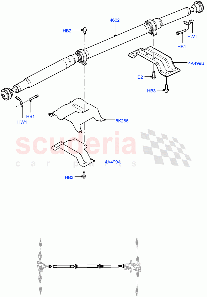 Drive Shaft - Rear Axle Drive (Changsu (China), Dynamic Driveline) ((V) FROMGG134738) of Land Rover Land Rover Range Rover Evoque (2012-2018) [2.2 Single Turbo Diesel]
