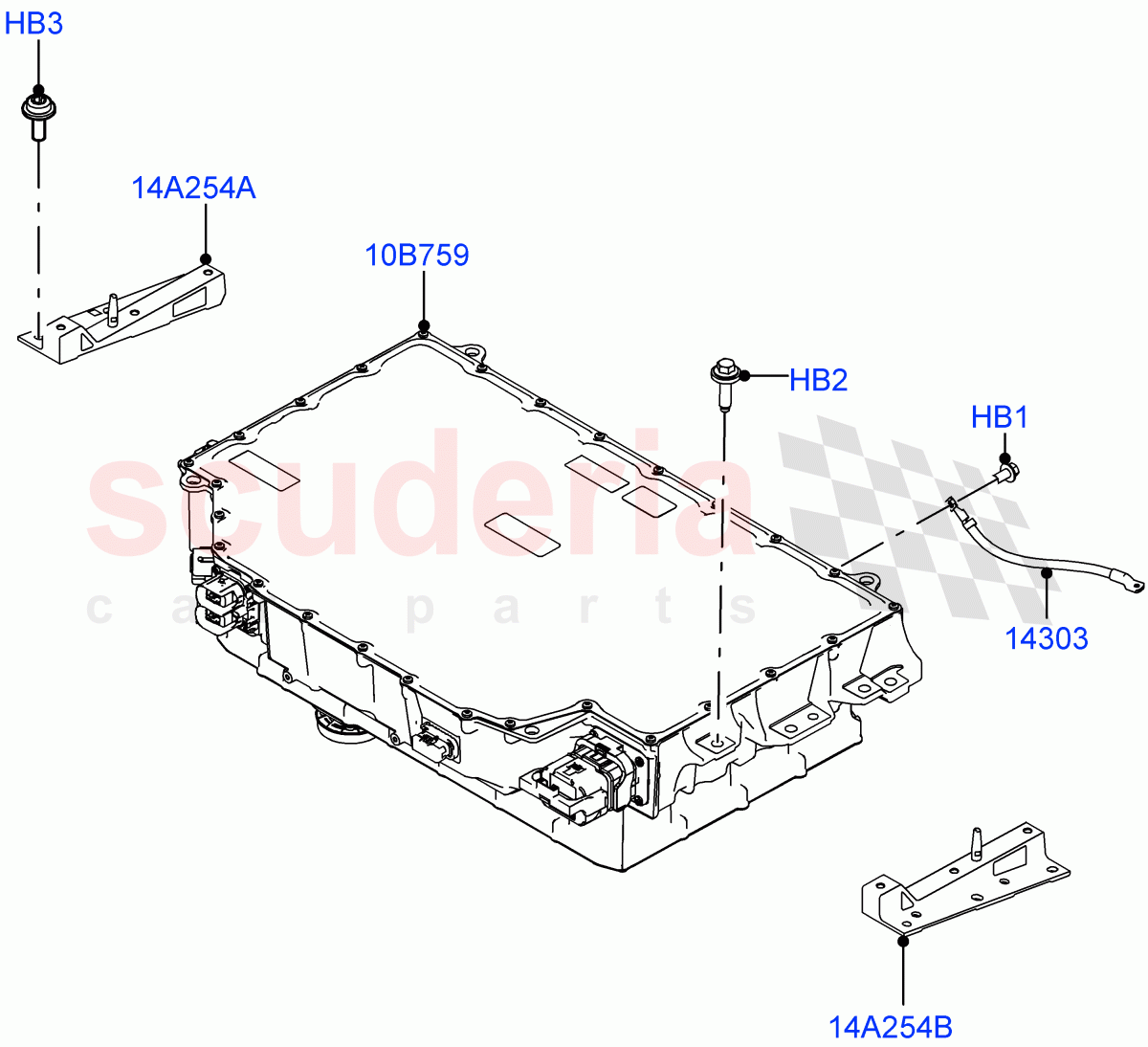 Hybrid Electrical Modules(Traction Battery)(Electric Engine Battery-PHEV)((V)FROMMA000001) of Land Rover Land Rover Range Rover Velar (2017+) [2.0 Turbo Diesel]