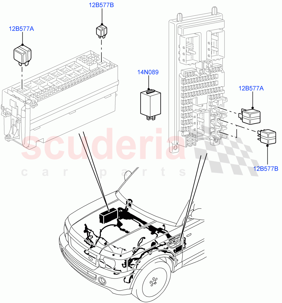 Relays ((V) FROMAA000001) of Land Rover Land Rover Range Rover Sport (2010-2013) [3.6 V8 32V DOHC EFI Diesel]