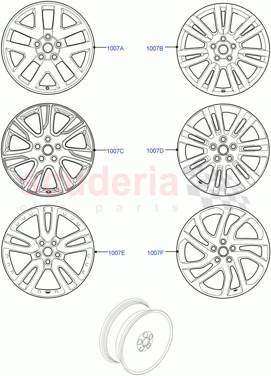 Wheels ((V) FROMDA000001) of Land Rover Land Rover Discovery 4 (2010-2016) [3.0 DOHC GDI SC V6 Petrol]