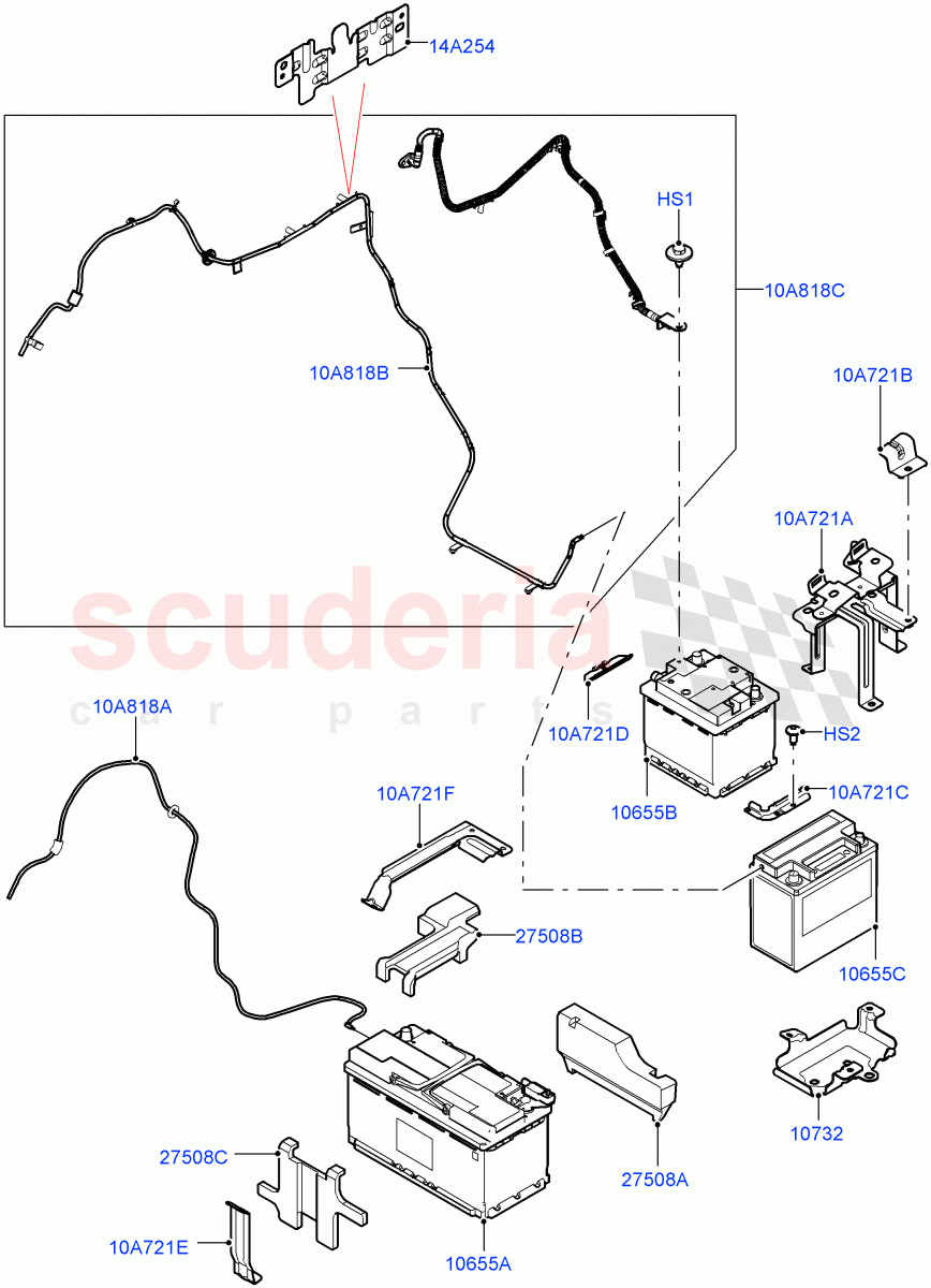Battery And Mountings of Land Rover Land Rover Range Rover Velar (2017+) [3.0 DOHC GDI SC V6 Petrol]