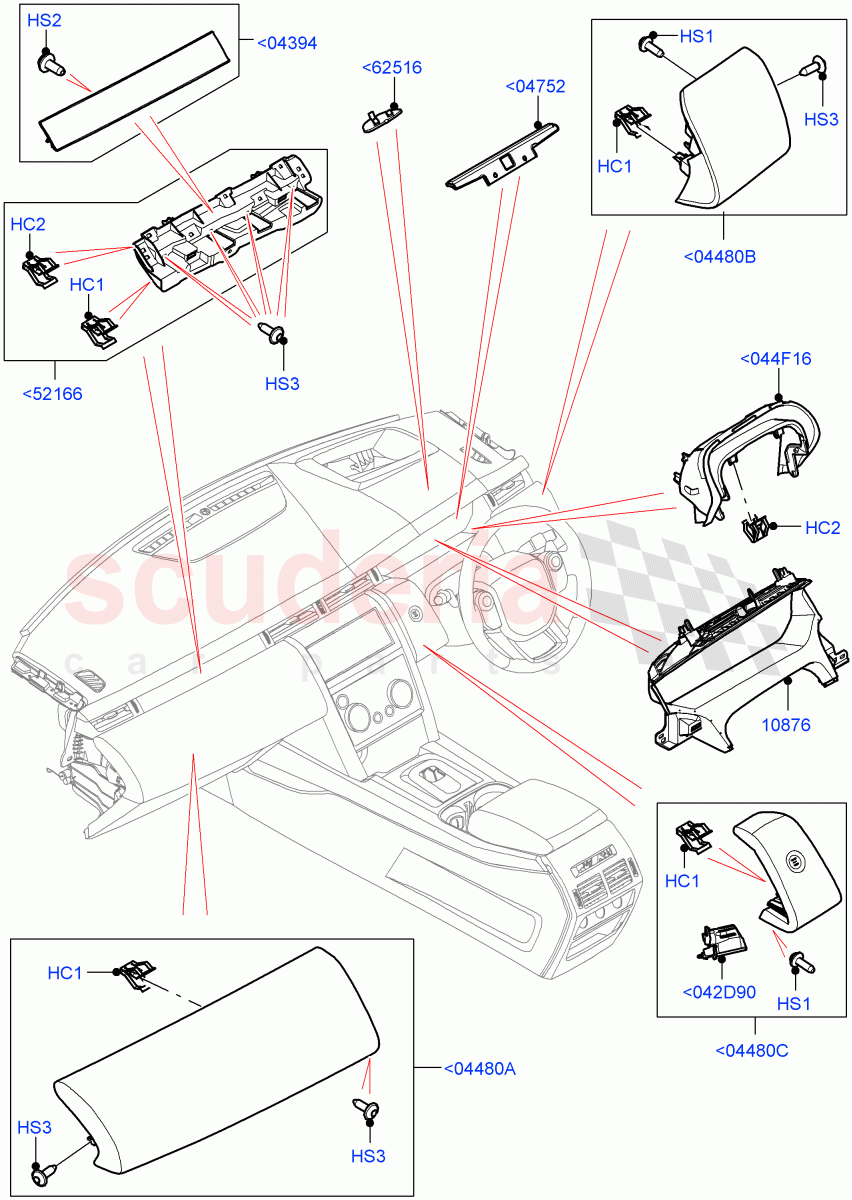 Instrument Panel(Centre, External)(Changsu (China))((V)FROMKG446857) of Land Rover Land Rover Discovery Sport (2015+) [2.2 Single Turbo Diesel]