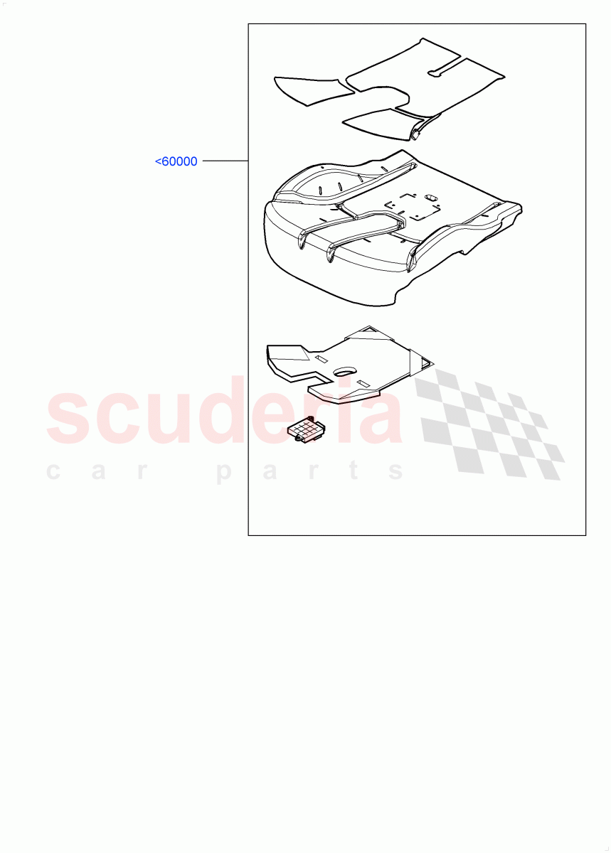 Front Seat Base(Solihull Plant Build, Sensors)((+)"CDN/MEX/USA")((V)FROMHA000001) of Land Rover Land Rover Discovery 5 (2017+) [3.0 I6 Turbo Diesel AJ20D6]