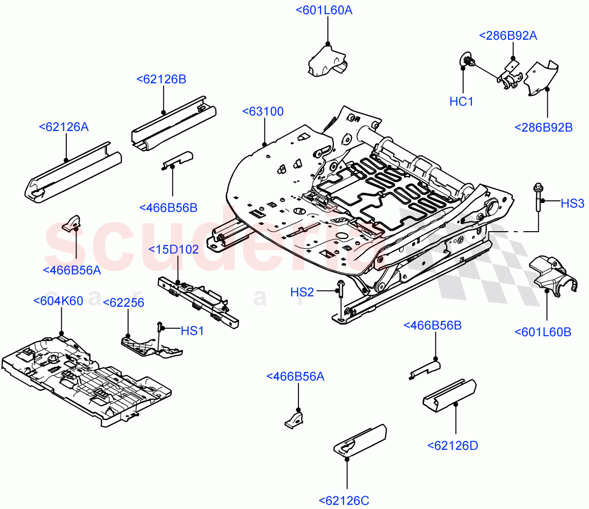 Front Seat Base of Land Rover Land Rover Range Rover (2022+) [4.4 V8 Turbo Petrol NC10]