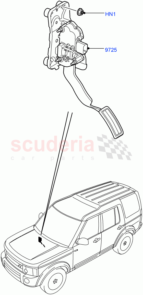 Accelerator/Injection Pump Controls(Cologne V6 4.0 EFI (SOHC))((V)FROMAA000001) of Land Rover Land Rover Discovery 4 (2010-2016) [4.0 Petrol V6]