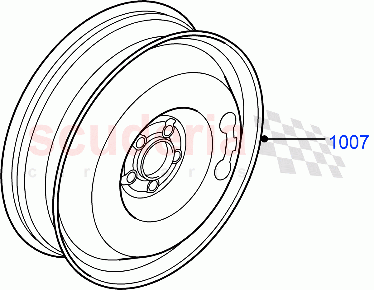 Spare Wheel(Halewood (UK),Spare Wheel - Reduced Section Steel) of Land Rover Land Rover Range Rover Evoque (2012-2018) [2.2 Single Turbo Diesel]