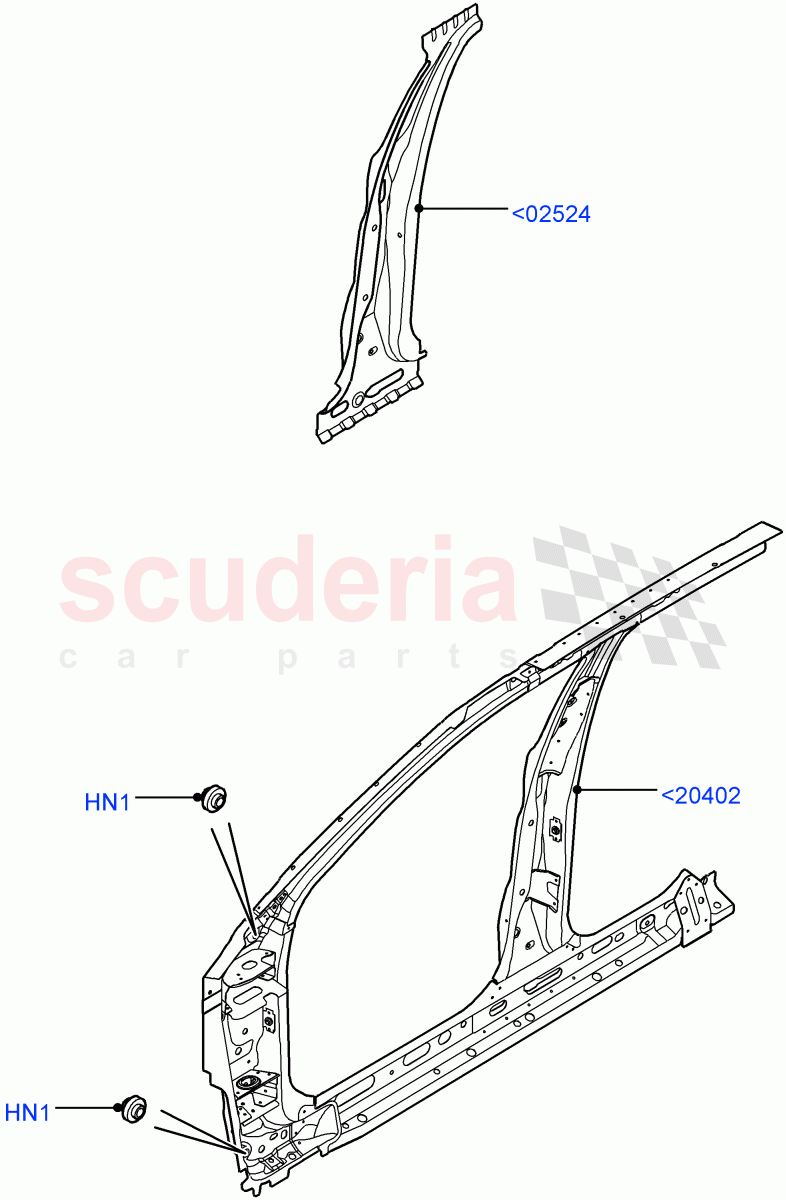 Side Panels - Inner(Front)(Changsu (China))((V)FROMEG000001) of Land Rover Land Rover Range Rover Evoque (2012-2018) [2.0 Turbo Petrol AJ200P]