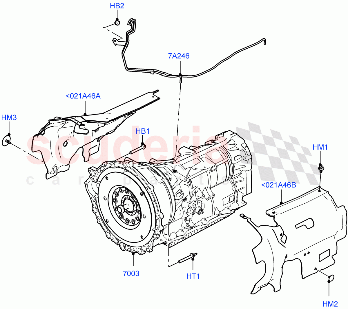 Auto Trans Assy & Speedometer Drive(Solihull Plant Build)(2.0L I4 DSL HIGH DOHC AJ200,8 Speed Auto Trans ZF 8HP70 4WD)((V)FROMAA000001) of Land Rover Land Rover Discovery 5 (2017+) [2.0 Turbo Petrol AJ200P]