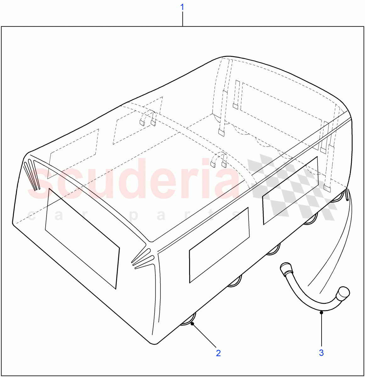 Hood Assembly(Crew Cab Pick Up,110" Wheelbase)((V)FROM7A000001) of Land Rover Land Rover Defender (2007-2016)