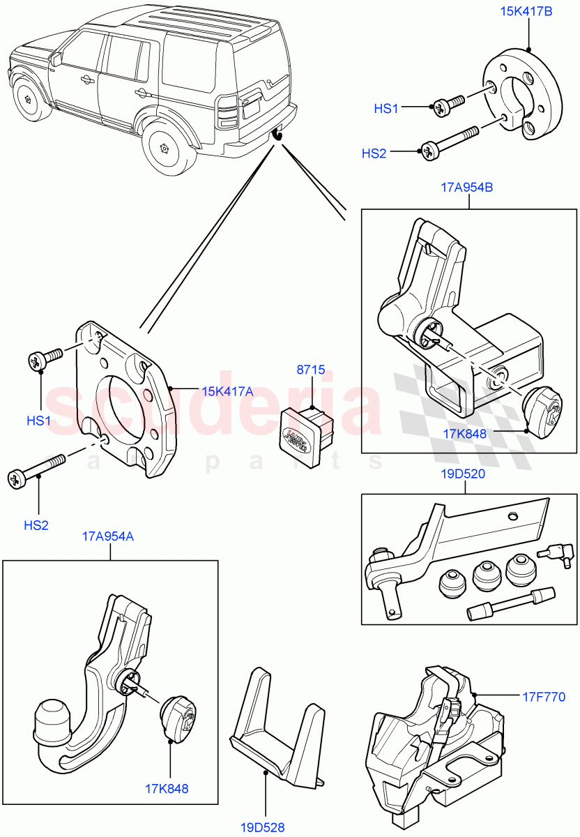 Tow Bar((V)FROMAA000001) of Land Rover Land Rover Discovery 4 (2010-2016) [3.0 DOHC GDI SC V6 Petrol]