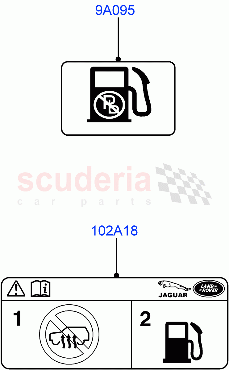 Labels(Fuel Information)(Changsu (China))((V)FROMEG000001) of Land Rover Land Rover Range Rover Evoque (2012-2018) [2.2 Single Turbo Diesel]