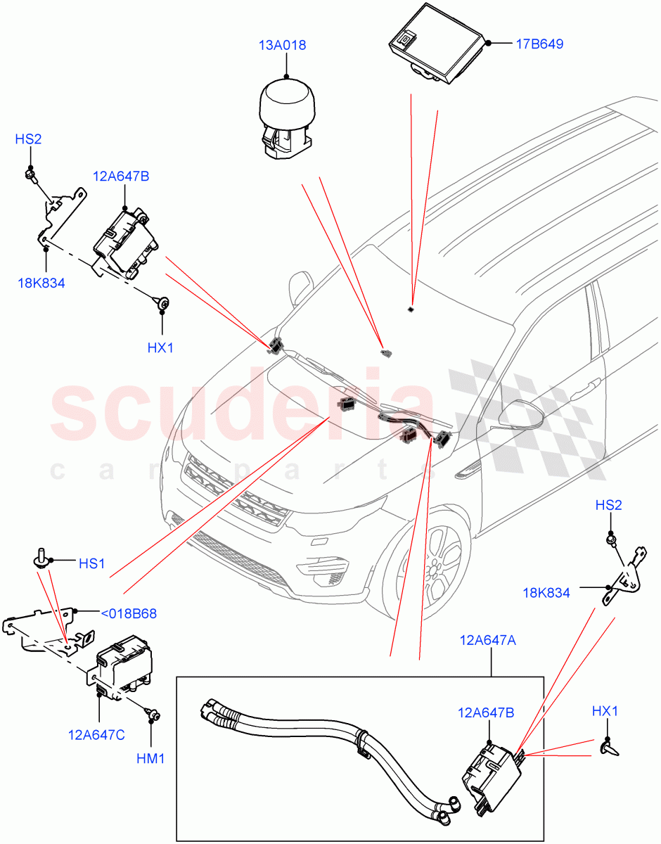 Air Conditioning And Heater Sensors(Itatiaia (Brazil)) of Land Rover Land Rover Range Rover Evoque (2019+) [1.5 I3 Turbo Petrol AJ20P3]