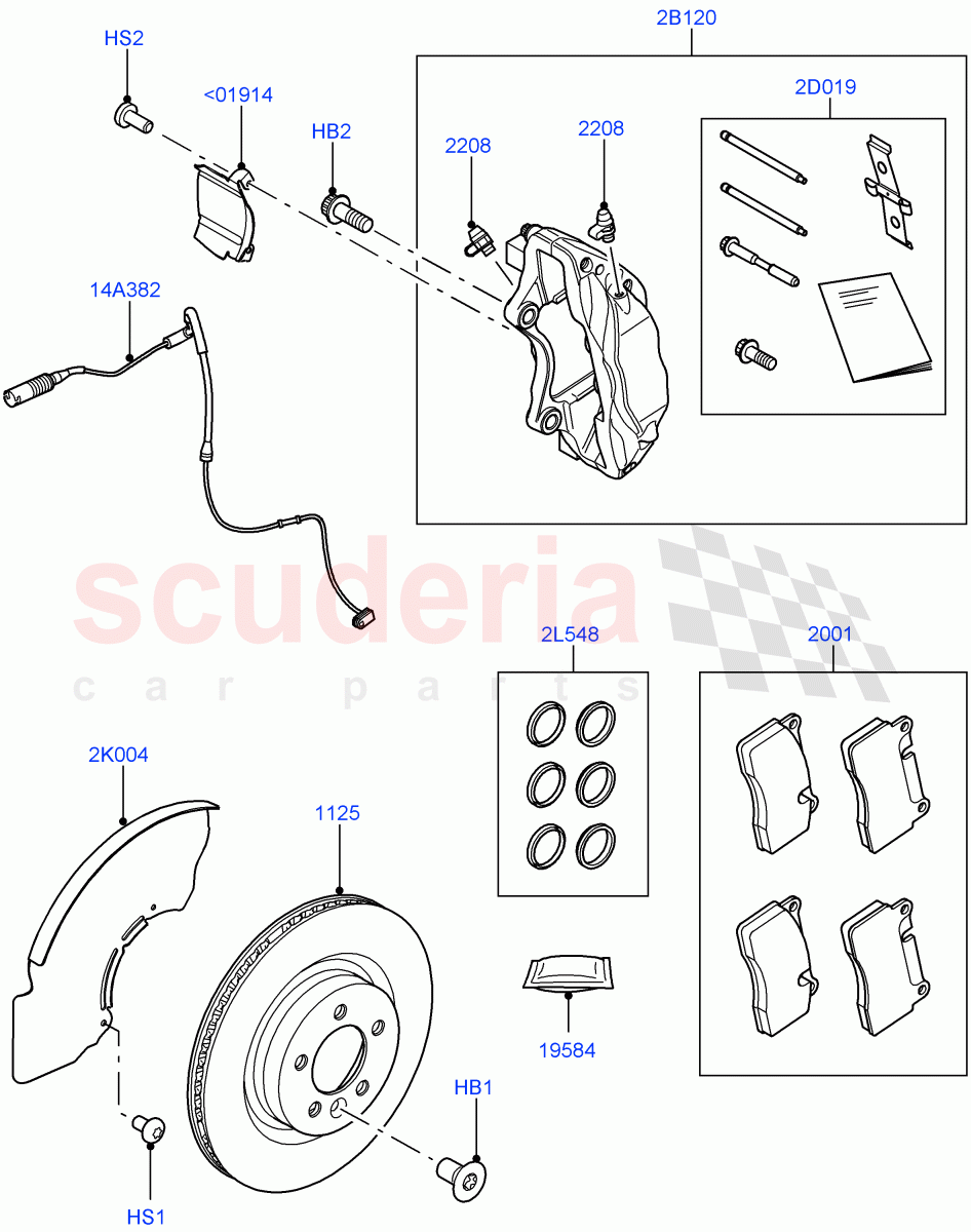 Front Brake Discs And Calipers((V)TODA999999) of Land Rover Land Rover Range Rover (2012-2021) [3.0 I6 Turbo Diesel AJ20D6]