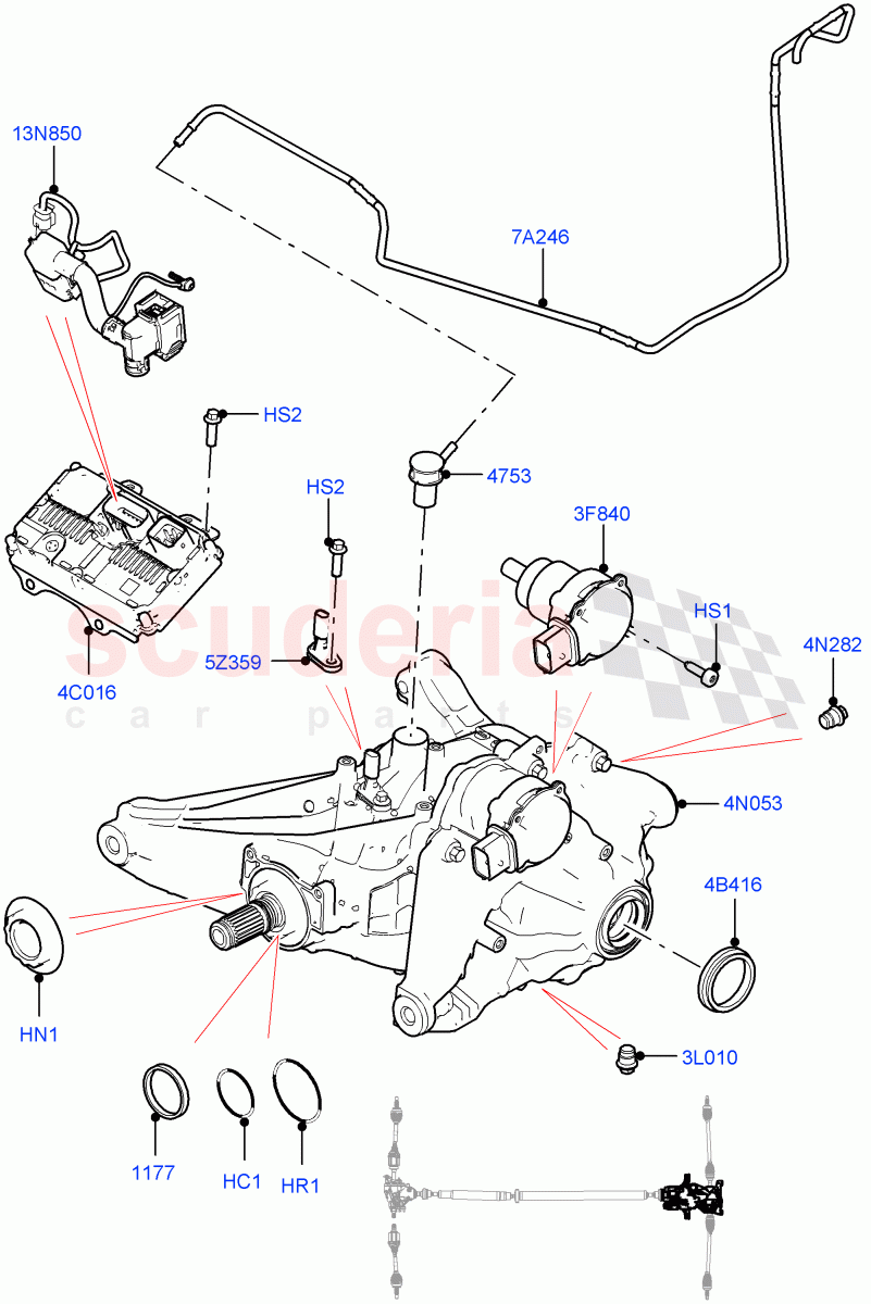 Rear Axle (Changsu (China), Efficient Driveline, Less Electric Engine Battery, Electric Engine Battery-MHEV) ((V) FROMKG446857) of Land Rover Land Rover Discovery Sport (2015+) [2.2 Single Turbo Diesel]