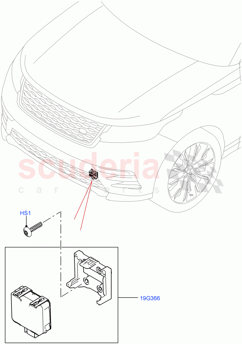 Speed Control(3.0L AJ20P6 Petrol High,Adaptive Cruise Control with Stg As,With Speed Control,ACC + Stop/go + Cra)((V)FROMMA000001) of Land Rover Land Rover Range Rover Velar (2017+) [3.0 I6 Turbo Petrol AJ20P6]