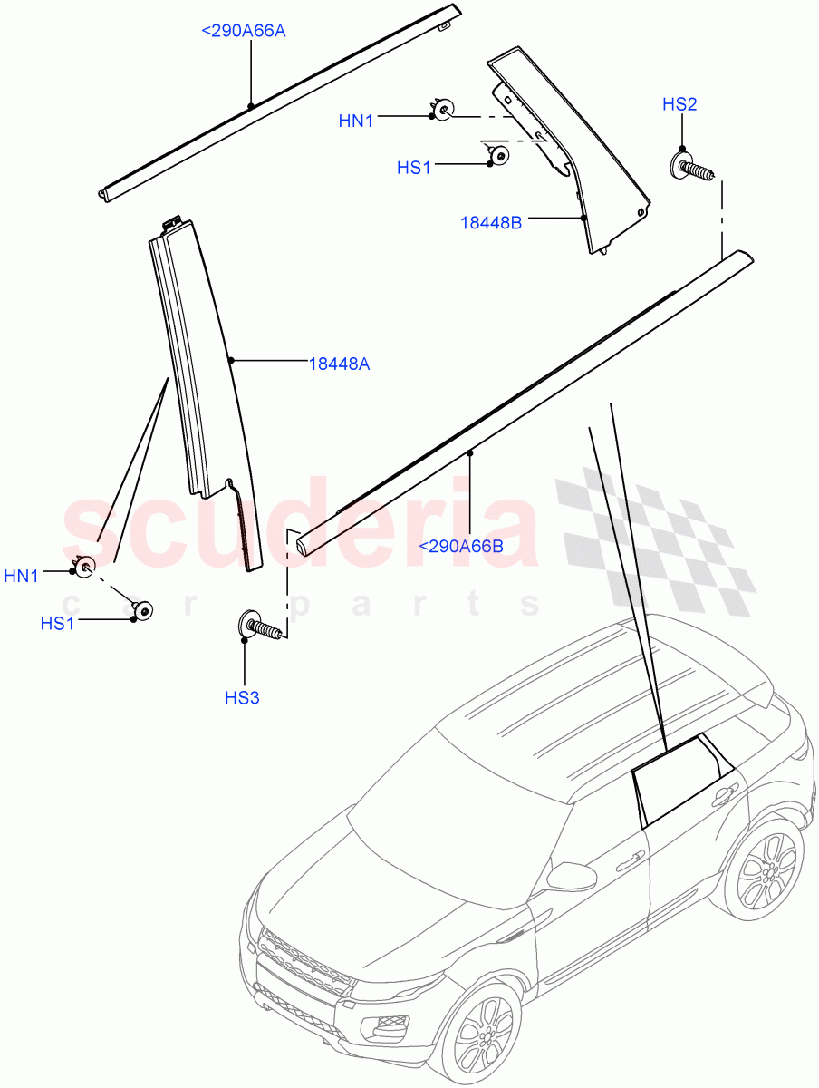 Rear Doors, Hinges & Weatherstrips (Finishers) (5 Door, Itatiaia (Brazil)) ((V) FROMGT000001) of Land Rover Land Rover Range Rover Evoque (2012-2018) [2.0 Turbo Diesel]