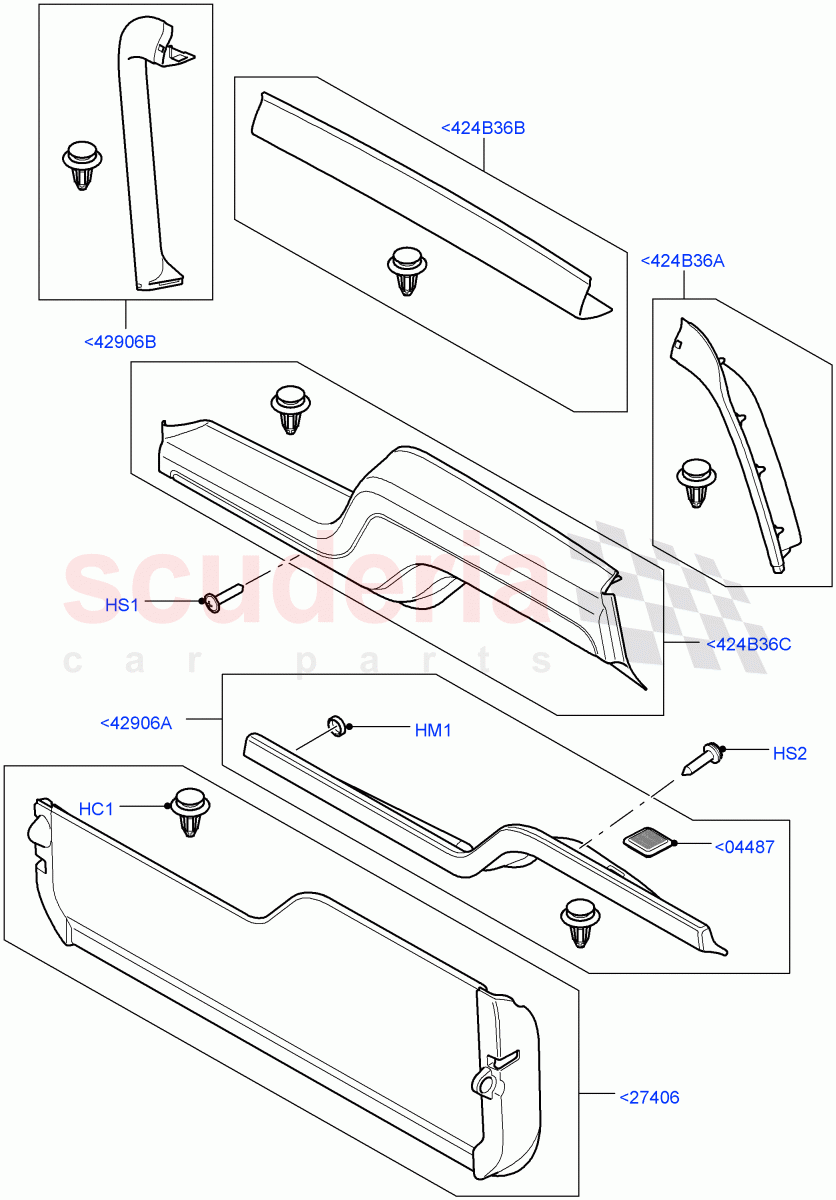 Back Door/Tailgate Trim Panels((V)FROMAA000001) of Land Rover Land Rover Discovery 4 (2010-2016) [5.0 OHC SGDI NA V8 Petrol]