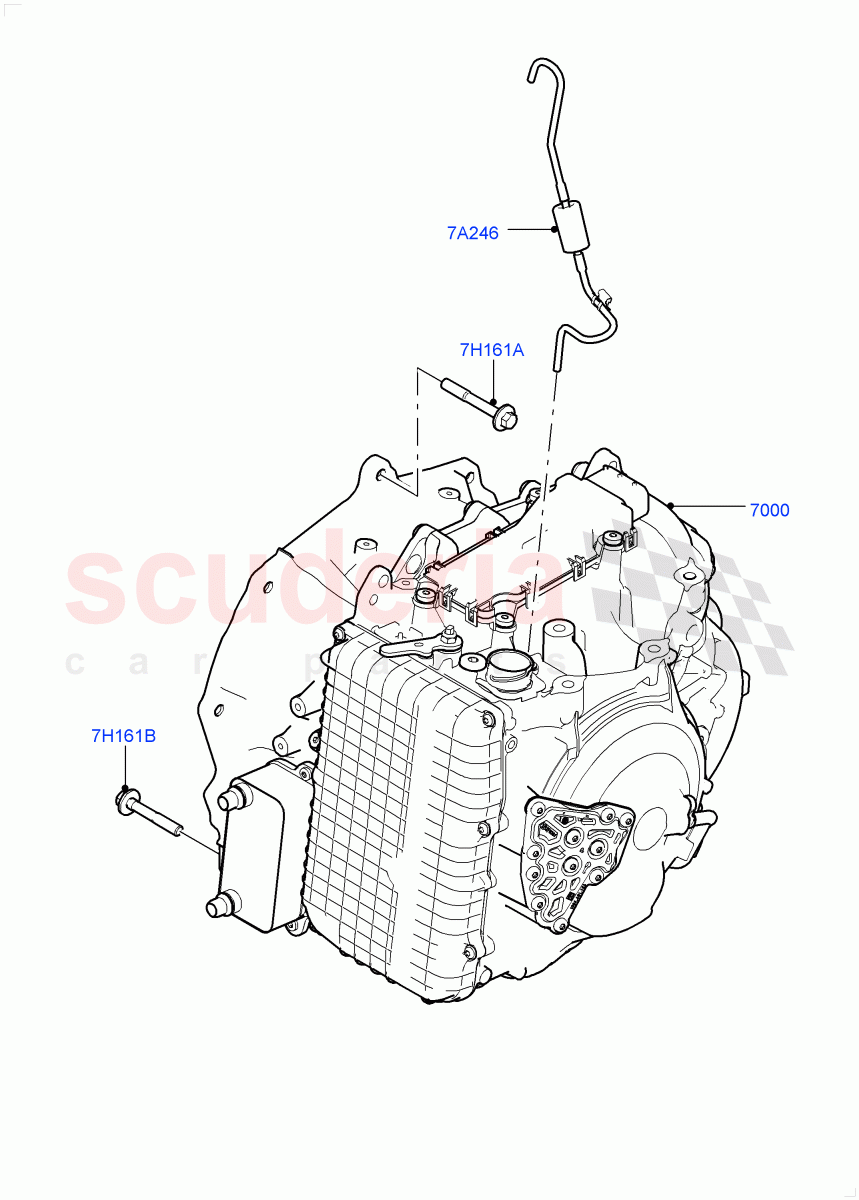 Auto Trans Assy & Speedometer Drive(2.0L I4 DSL MID DOHC AJ200,9 Speed Auto AWD,Halewood (UK),2.0L I4 DSL HIGH DOHC AJ200)((V)FROMGH000001) of Land Rover Land Rover Discovery Sport (2015+) [2.0 Turbo Petrol AJ200P]