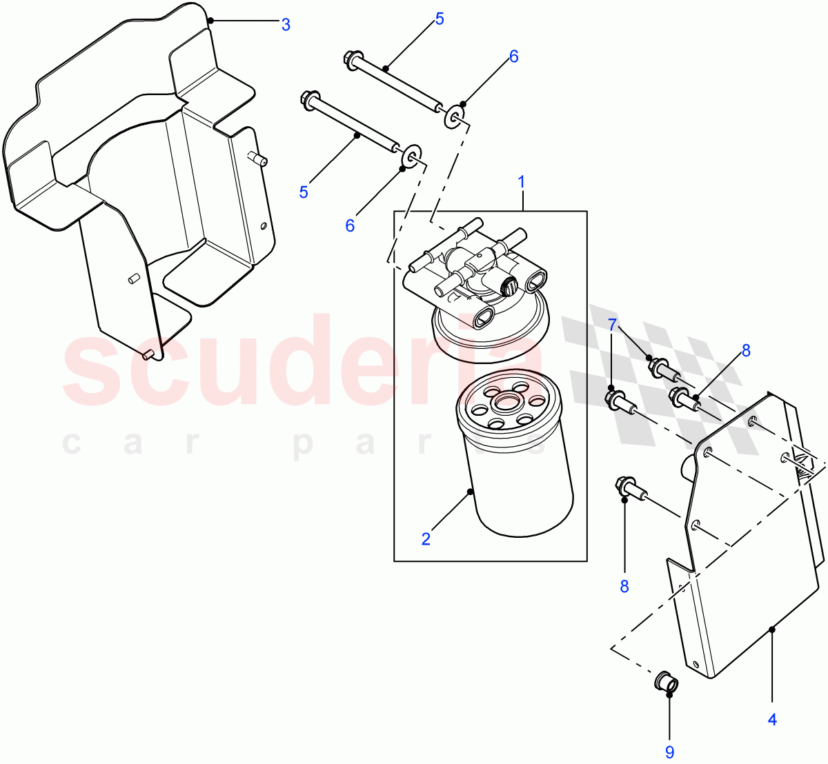 Fuel Filter ((V) FROM7A000001) of Land Rover Land Rover Defender (2007-2016)