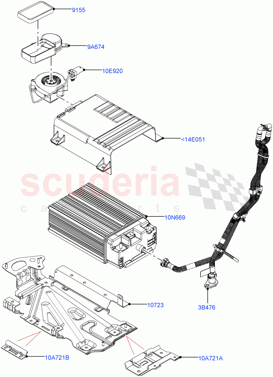 Hybrid Electrical Modules(MHEV Battery, Duct, Fan, Nitra Plant Build)(Electric Engine Battery-MHEV)((V)FROMM2000001) of Land Rover Land Rover Discovery 5 (2017+) [3.0 Diesel 24V DOHC TC]