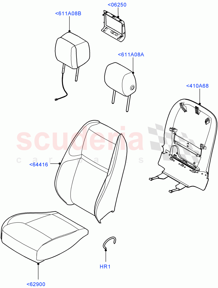 Front Seat Covers(Fabric/Suede) of Land Rover Land Rover Range Rover Velar (2017+) [2.0 Turbo Diesel]