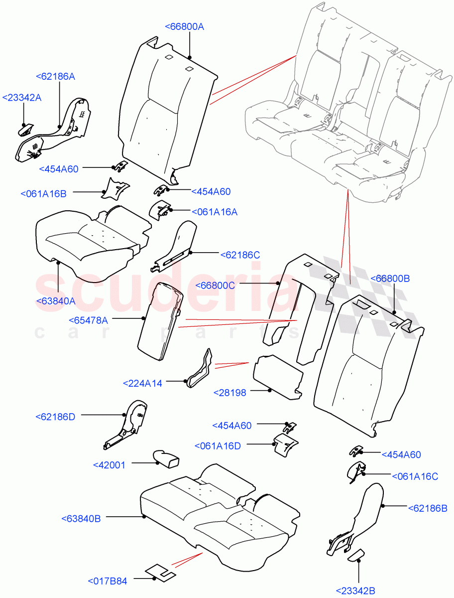 Rear Seat Pads/Valances & Heating (Itatiaia (Brazil), 60/40 Load Through With Slide) ((V) FROMGT000001) of Land Rover Land Rover Discovery Sport (2015+) [2.0 Turbo Diesel]