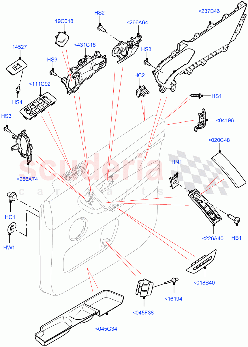 Front Door Trim Installation(Itatiaia (Brazil))((V)FROMLT000001) of Land Rover Land Rover Discovery Sport (2015+) [2.2 Single Turbo Diesel]