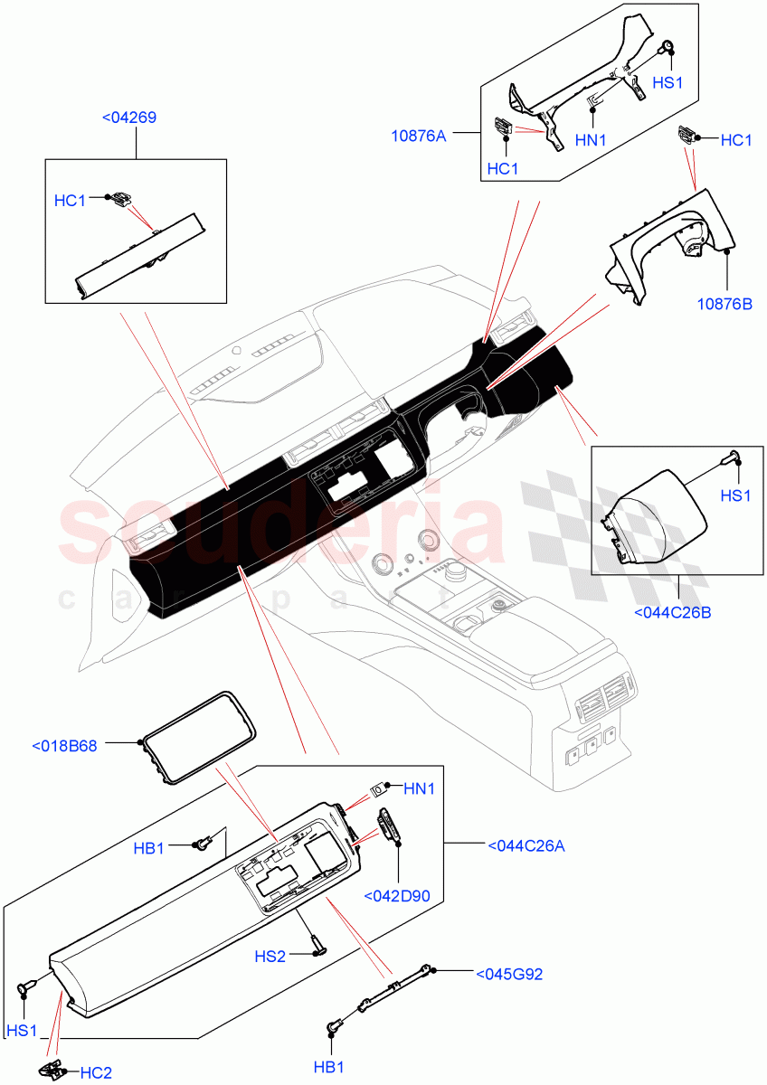 Instrument Panel(External Components, Centre) of Land Rover Land Rover Range Rover Velar (2017+) [3.0 DOHC GDI SC V6 Petrol]