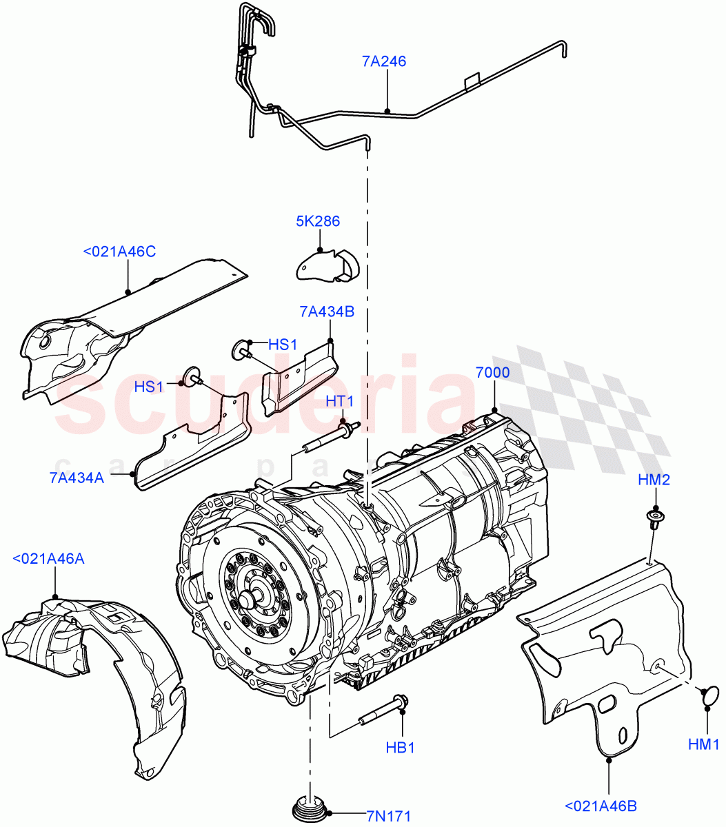 Auto Trans Assy & Speedometer Drive(Nitra Plant Build)(3.0L AJ20P6 Petrol High,8 Speed Auto Trans ZF 8HP76) of Land Rover Land Rover Defender (2020+) [3.0 I6 Turbo Diesel AJ20D6]