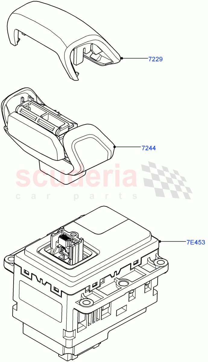 Gear Change-Automatic Transmission(Gear Shift Module)(2.0L AJ21D4 Diesel Mid,8 Speed Automatic Trans 8HP51)((V)FROMMA000001) of Land Rover Land Rover Range Rover Velar (2017+) [2.0 Turbo Diesel]