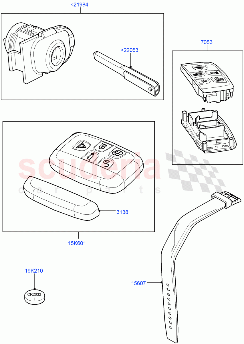 Vehicle Lock Sets And Repair Kits(Solihull Plant Build)((V)FROMHA000001) of Land Rover Land Rover Discovery 5 (2017+) [2.0 Turbo Diesel]