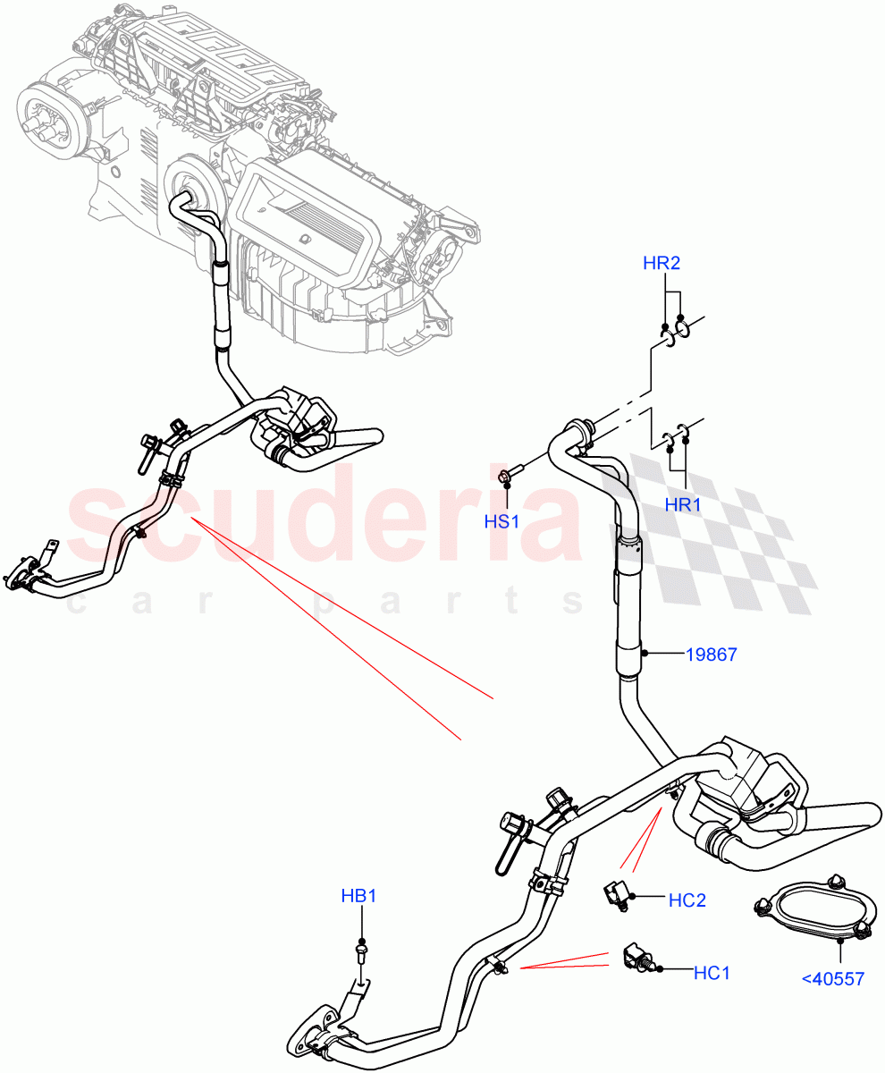 Air Conditioning Condensr/Compressr(Solihull Plant Build)(Premium Air Conditioning-Front/Rear,With Manual Air Conditioning,With Front Comfort Air Con (IHKA))((V)FROMHA000001,(V)TOJA999999) of Land Rover Land Rover Discovery 5 (2017+) [2.0 Turbo Diesel]