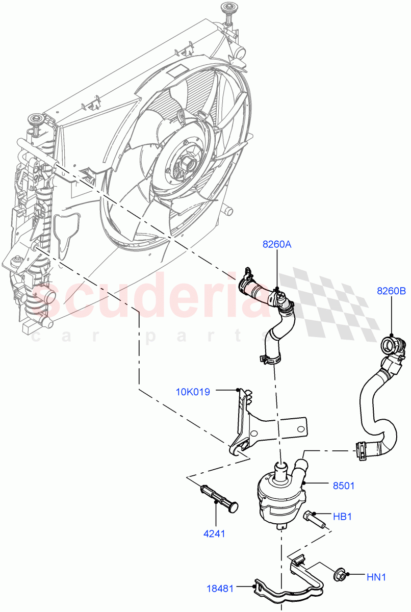 Water Pump(Auxiliary Unit)(3.0L DOHC GDI SC V6 PETROL)((V)FROMFA000001) of Land Rover Land Rover Discovery 4 (2010-2016) [3.0 DOHC GDI SC V6 Petrol]