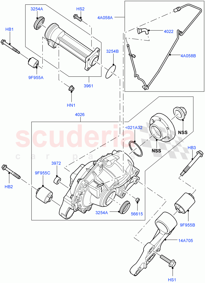 Front Axle Case ((V) FROMAA000001) of Land Rover Land Rover Discovery 4 (2010-2016) [5.0 OHC SGDI NA V8 Petrol]