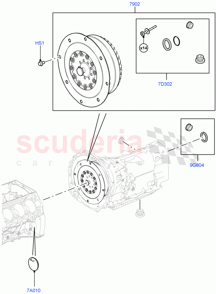 Converter (Solihull Plant Build) (8 Speed Auto Trans ZF 8HP45) ((V) FROMAA000001) of Land Rover Land Rover Range Rover (2012-2021) [2.0 Turbo Petrol AJ200P]