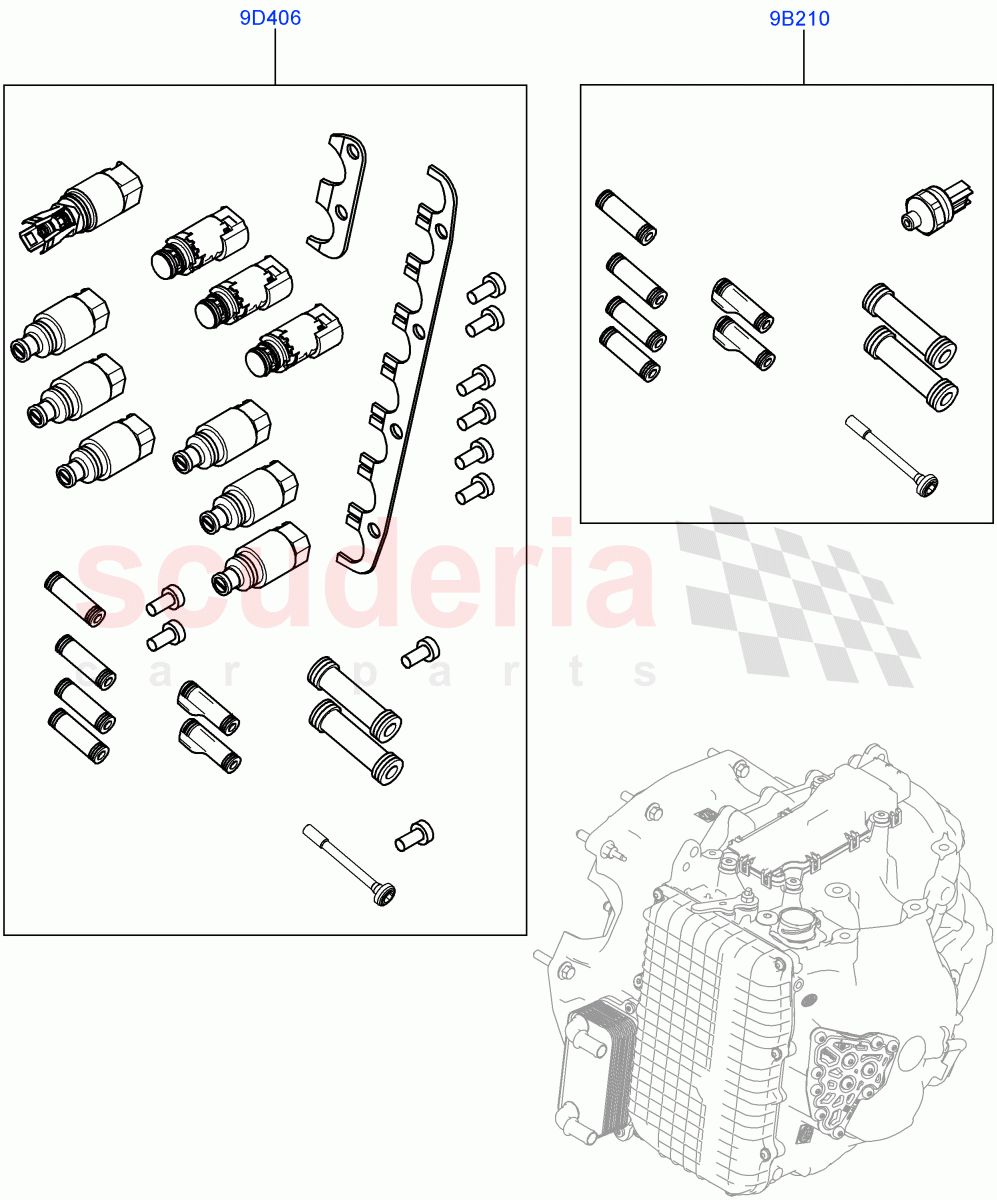 Valve Body - Main Control & Servo's(Solenoid Kit)(9 Speed Auto AWD,Halewood (UK))((V)FROMEH000001) of Land Rover Land Rover Discovery Sport (2015+) [2.0 Turbo Petrol GTDI]