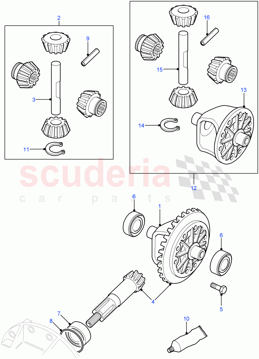 Crownwheel And Pinion - 2 Pinion (90" Wheelbase) ((V) FROM7A000001) of Land Rover Land Rover Defender (2007-2016)