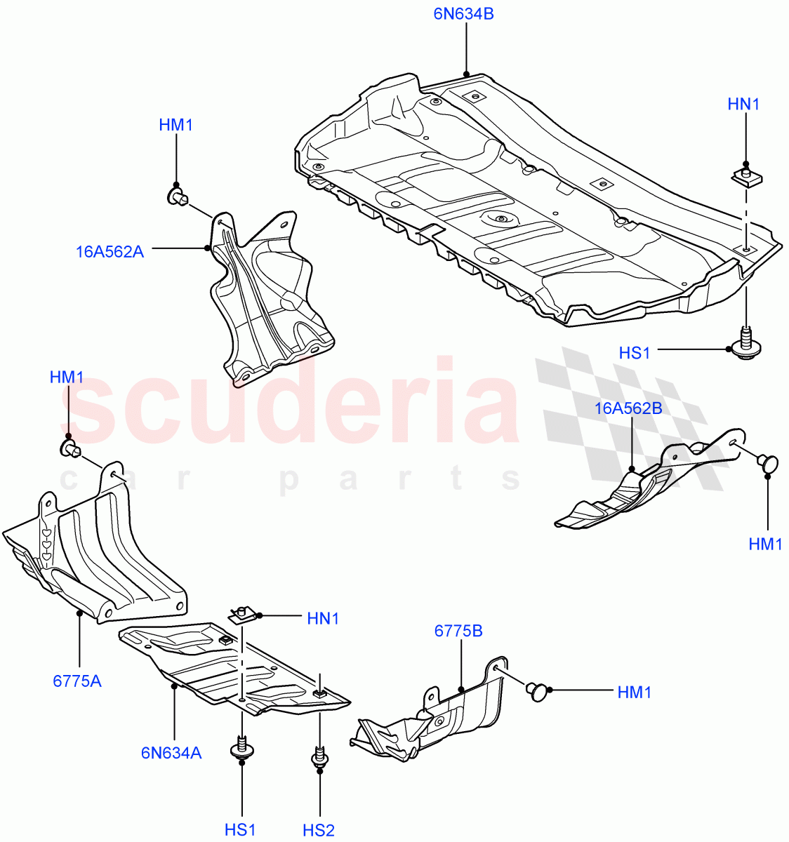 Splash And Heat Shields (Undertray) ((V) FROMAA000001) of Land Rover Land Rover Range Rover Sport (2010-2013) [3.6 V8 32V DOHC EFI Diesel]