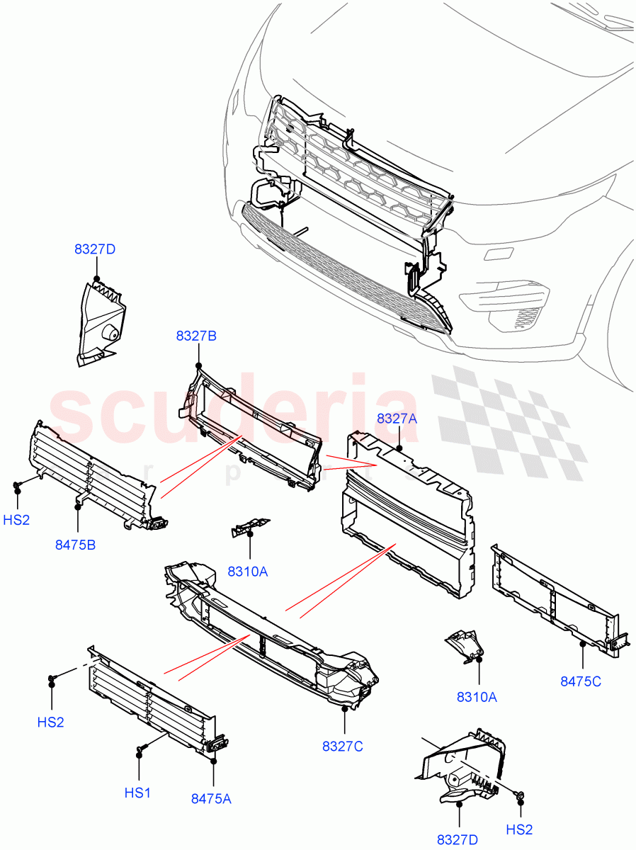 Air Deflectors(Halewood (UK))((V)FROMLH000001) of Land Rover Land Rover Discovery Sport (2015+) [2.0 Turbo Diesel AJ21D4]