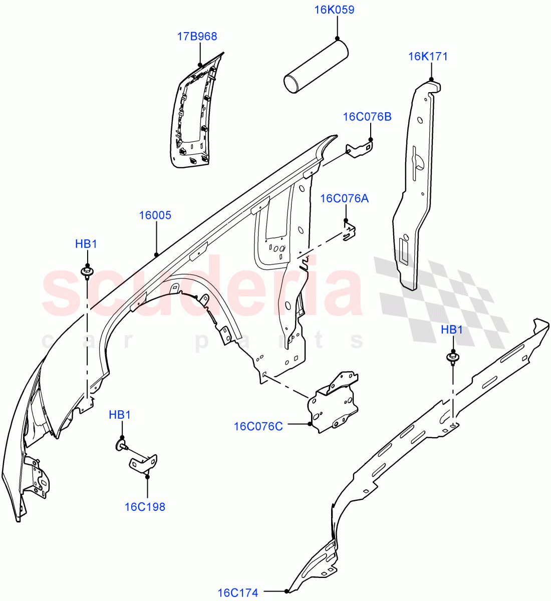 Dash Panel And Front Fenders of Land Rover Land Rover Defender (2020+) [3.0 I6 Turbo Diesel AJ20D6]