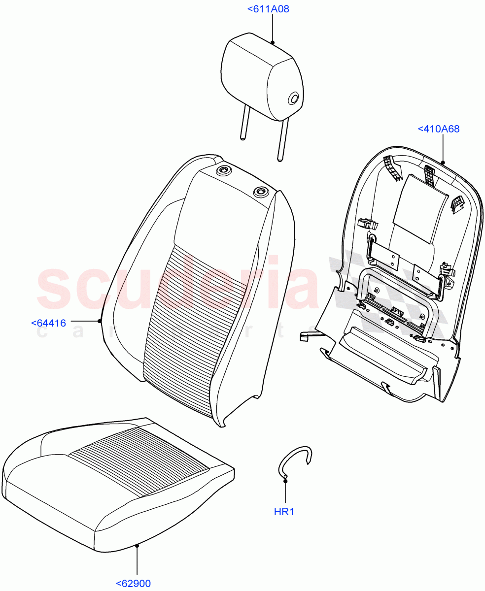 Front Seat Covers(Miko/PVC,Halewood (UK))((V)FROMLH000001) of Land Rover Land Rover Discovery Sport (2015+) [2.0 Turbo Petrol GTDI]