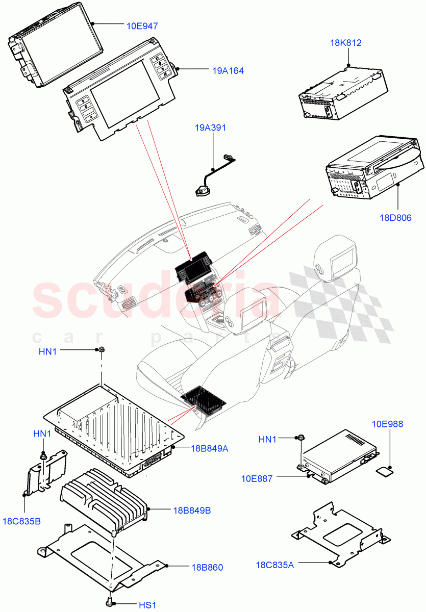 Audio Equipment - Original Fit (Changsu (China)) ((V) FROMFG000001, (V) TOKG446856) of Land Rover Land Rover Discovery Sport (2015+) [1.5 I3 Turbo Petrol AJ20P3]