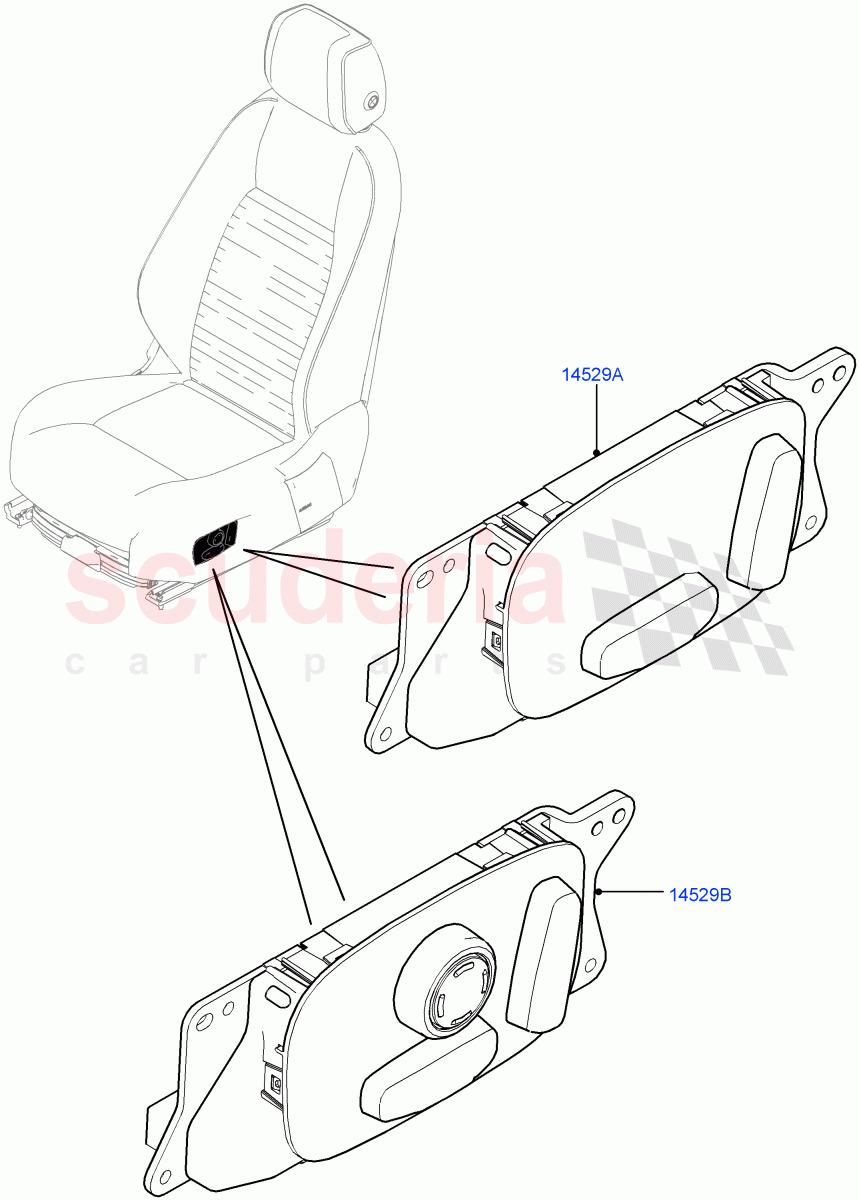 Switches(Seats)(Electric Front Seat Adj Non-Memory,Halewood (UK),Driver/Pass Elec Fr Seat Adj/Memory)((V)TOHH999999) of Land Rover Land Rover Discovery Sport (2015+) [2.0 Turbo Diesel AJ21D4]