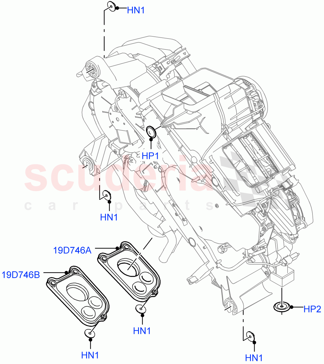 Heater/Air Cond.External Components(Auxiliary Unit) of Land Rover Land Rover Range Rover Sport (2014+) [3.0 I6 Turbo Petrol AJ20P6]