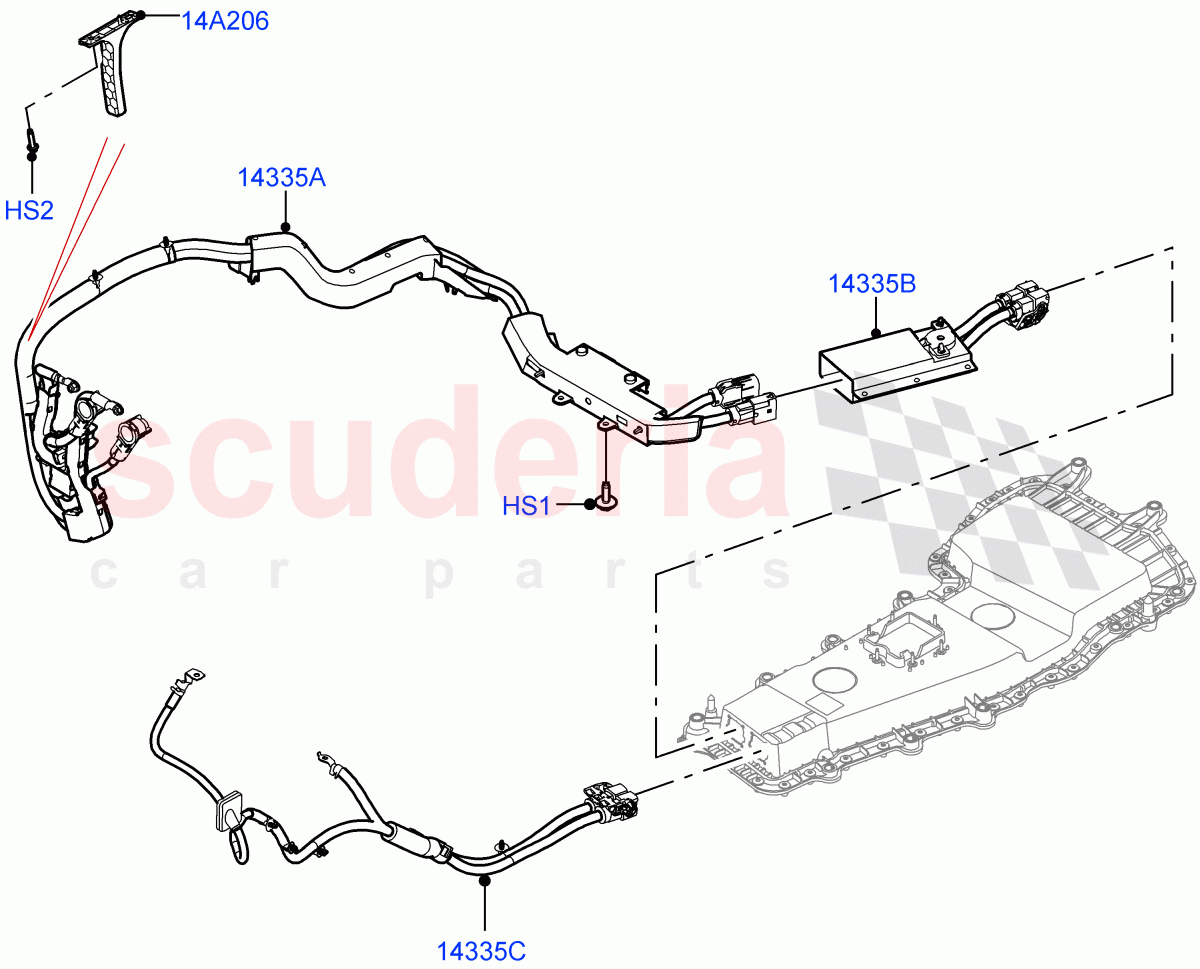 Hybrid Electrical Modules (MHEV Charging Cables and Fixings) (Halewood (UK), Electric Engine Battery-MHEV) of Land Rover Land Rover Range Rover Evoque (2019+) [2.0 Turbo Petrol AJ200P]