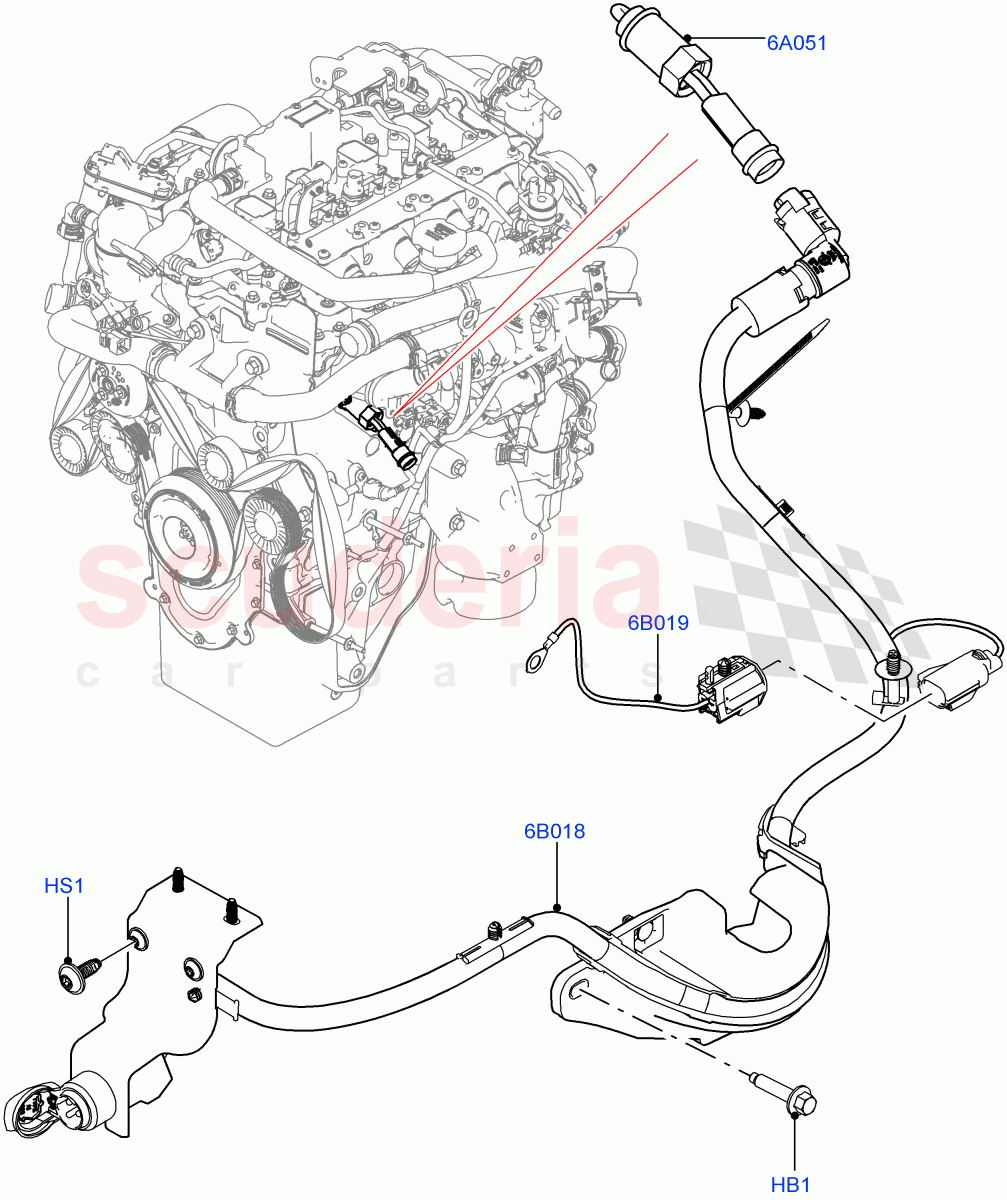 Engine Heater (2.0L I4 Mid DOHC AJ200 Petrol, Immersion Heater-700W/220V, Immersion Heater - 700W / 110V) ((V) FROMMA000001) of Land Rover Land Rover Range Rover Velar (2017+) [2.0 Turbo Petrol AJ200P]