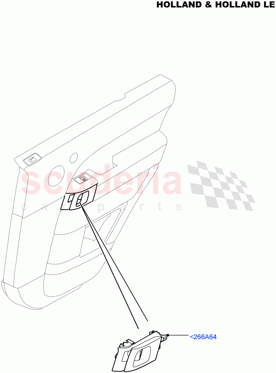 Rear Door Trim Installation(Holland & Holland LE)(Console Deployable Tables)((V)FROMFA000001) of Land Rover Land Rover Range Rover (2012-2021) [4.4 DOHC Diesel V8 DITC]