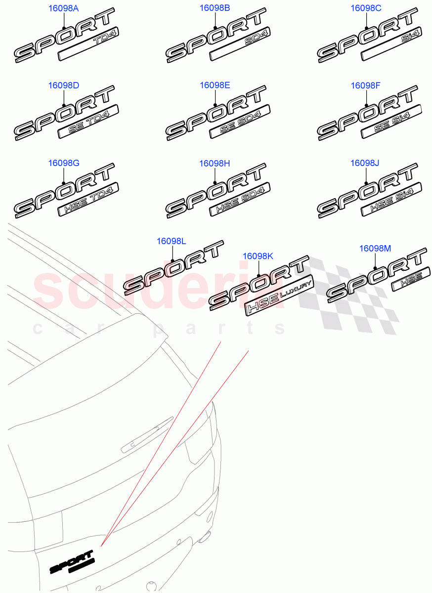 Name Plates(Halewood (UK))((V)TOKH999999) of Land Rover Land Rover Discovery Sport (2015+) [2.0 Turbo Diesel AJ21D4]