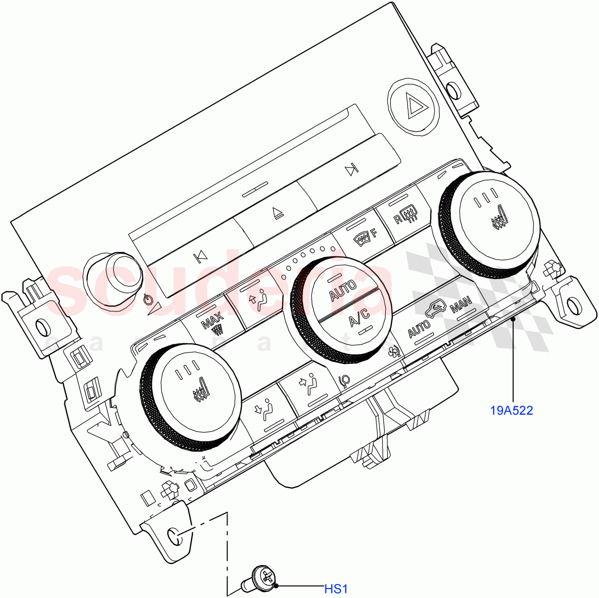 Heater & Air Conditioning Controls(Itatiaia (Brazil))((V)FROMGT000001) of Land Rover Land Rover Range Rover Evoque (2012-2018) [2.2 Single Turbo Diesel]