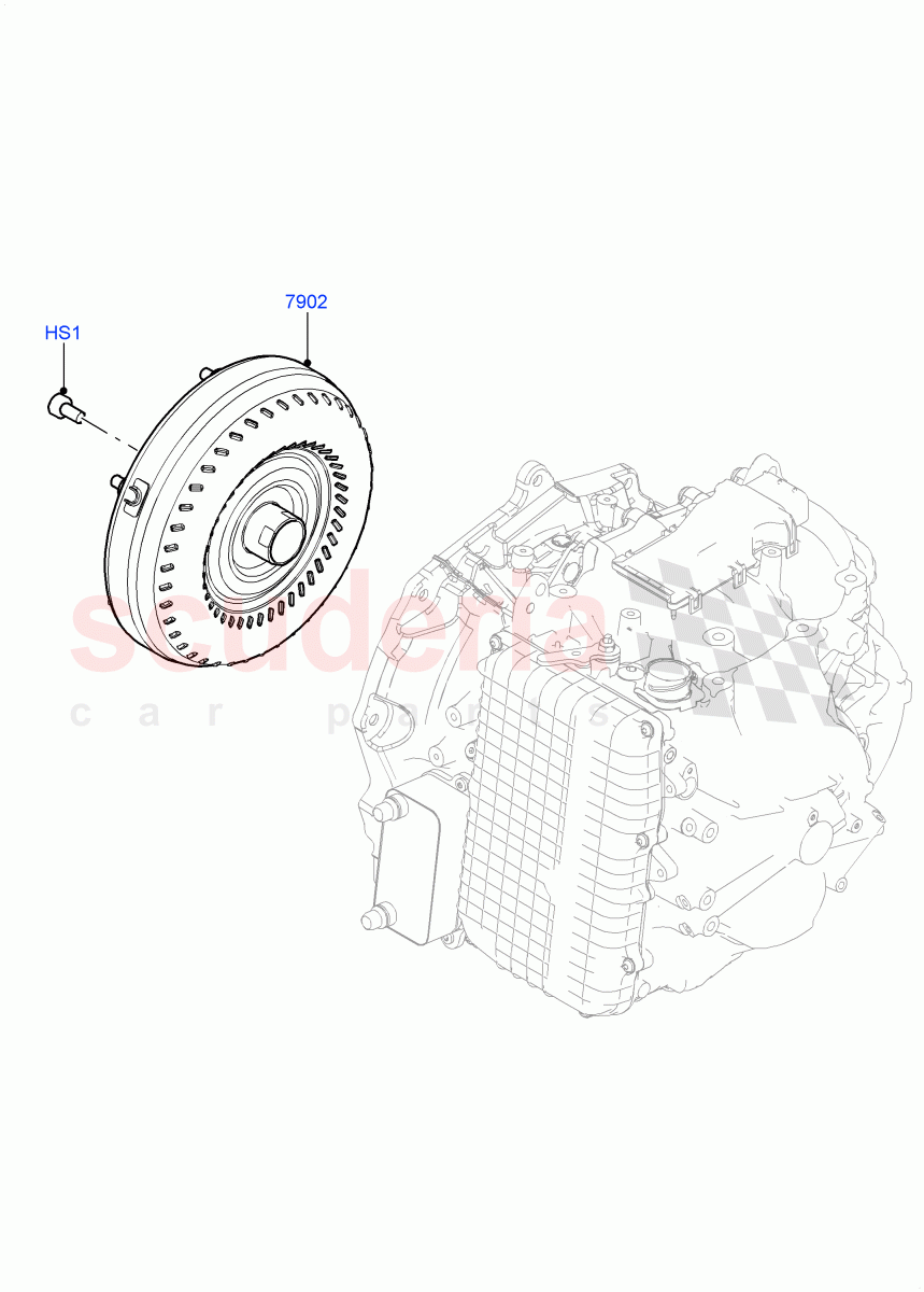 Converter(1.5L AJ20P3 Petrol High,8 Speed Automatic Trans 8G30,Changsu (China),1.5L AJ20P3 Petrol High PHEV) of Land Rover Land Rover Range Rover Evoque (2019+) [2.0 Turbo Diesel]